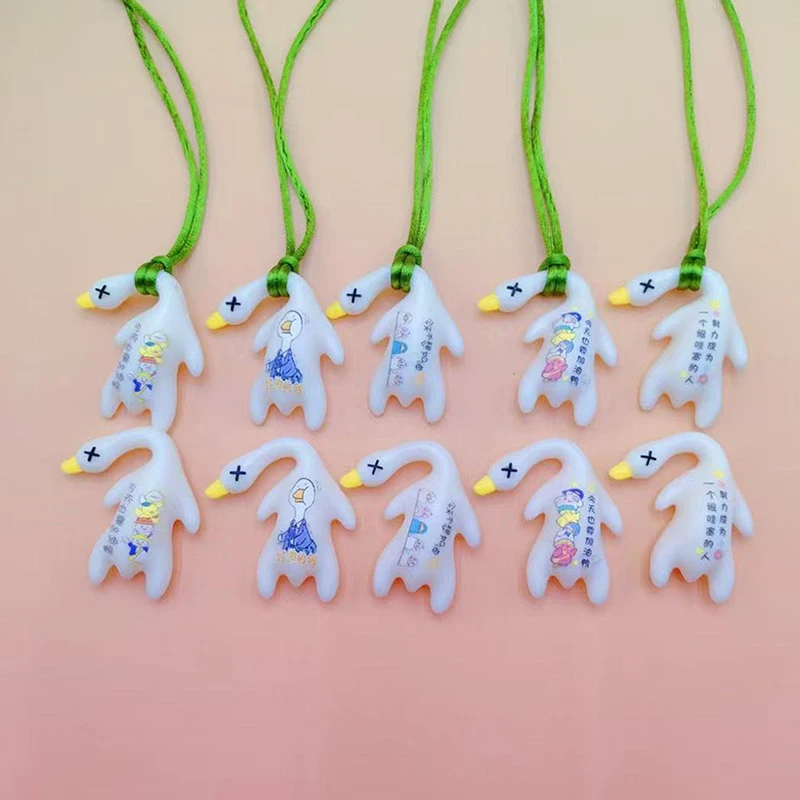 

2 Pieces Cartoon Roast Duck Car Pendant Cute Funny Roast Duck Animal Keychain Diy Backpack Decoration Accessory Gift