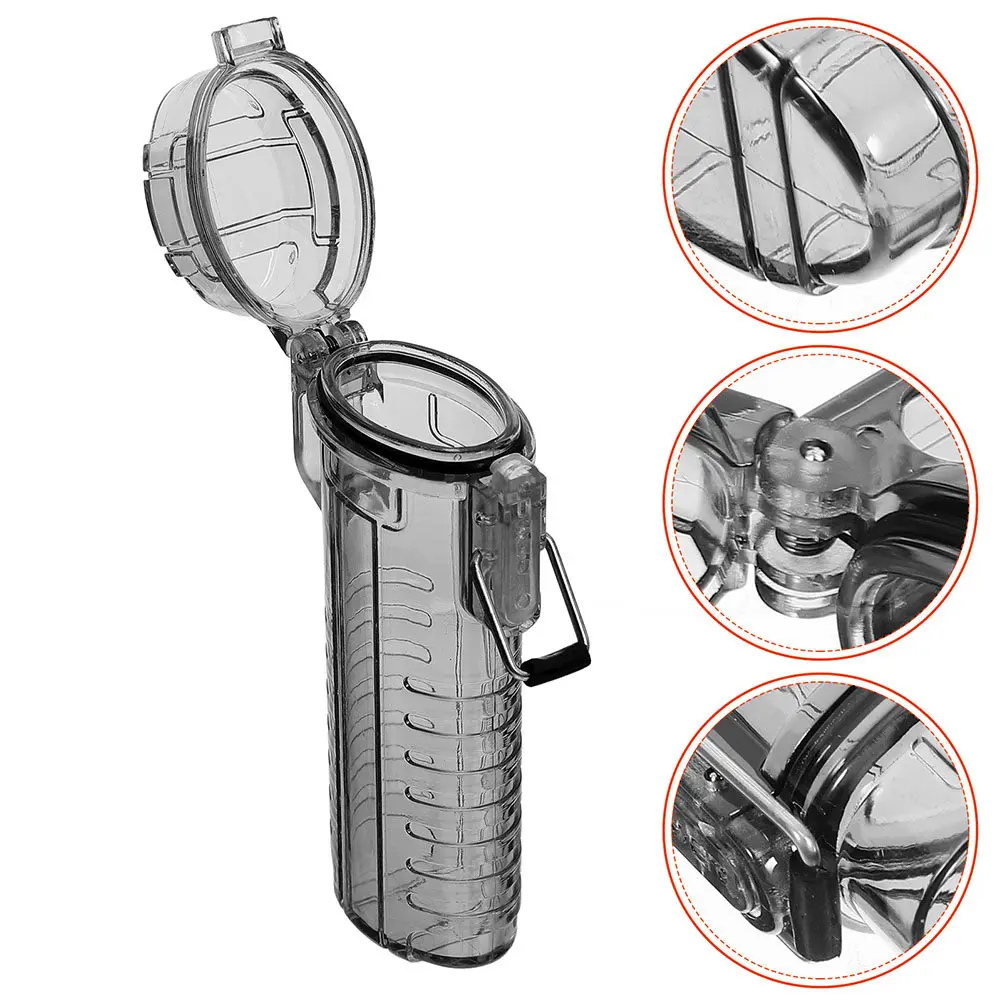

2pcs Lighter Covers Waterproof Cigarette Container Durable Protective Sleeve Transparent Case Reusable Box