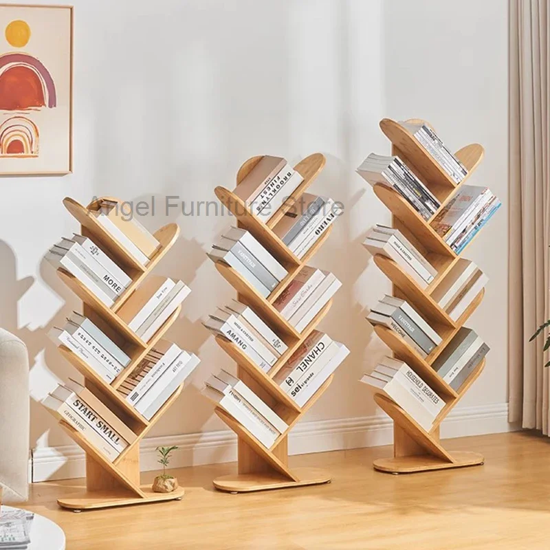 Circular Storage Bookcase Organizer Bamboo Side Table Bookend Bookcase Tree Kids Estanteria Habitacion Furniture For Livingroom