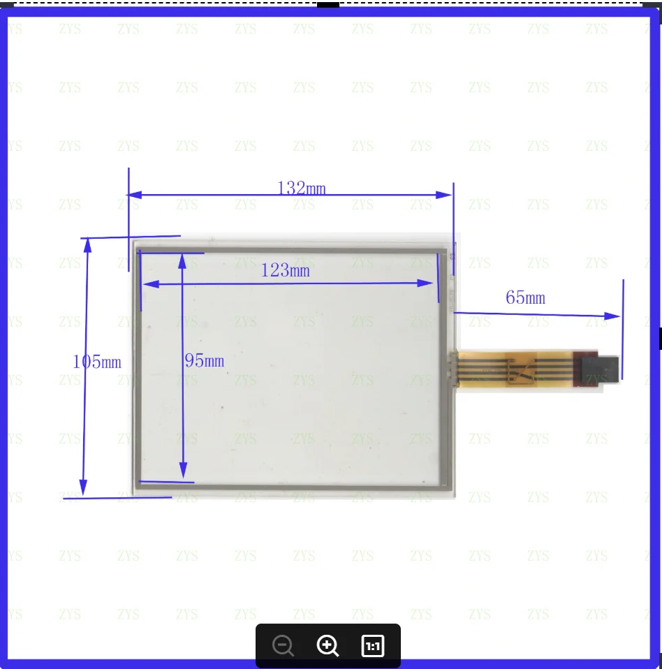 ZhiYuSun AD-0578 5.7inch    4 line touch screen panel 132*105 Sensor glass this is compatible resistance screen AD0578