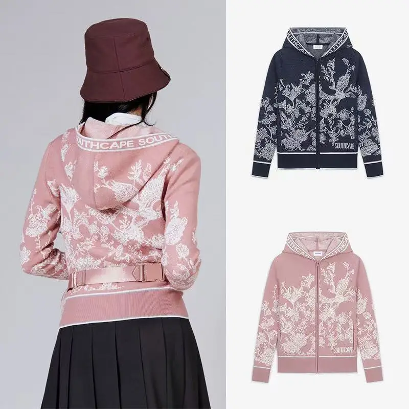 سترة جولف نسائية: سترة صوفية محبوكة أنيقة ومتعددة الاستخدامات وجذابة وشبابية وصديقة للبشرة وأكمام طويلة