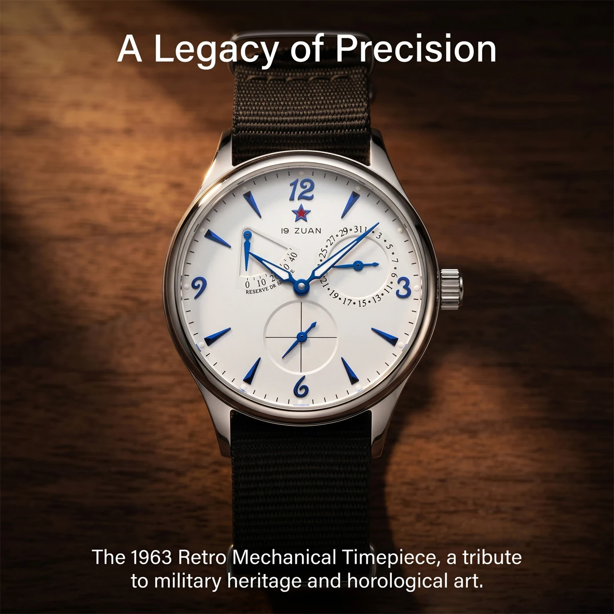 TIME TOKEN 1963 Men's Pilot Watch 40mm Mechanical Watches Seagull ST1780 Automatic Watch 5Bar Waterproof Luminous Calendar Clock