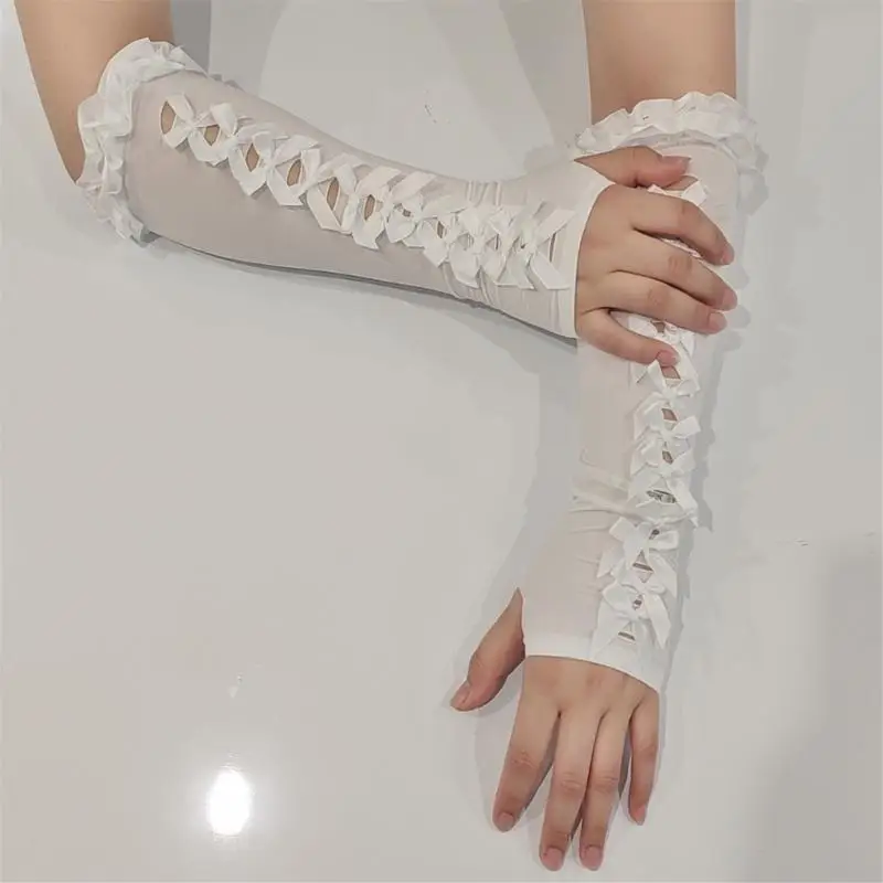 Y3ne thanh lịch ren trang trí cánh tay che mặt trời bảo vệ tay áo thời trang thoáng khí