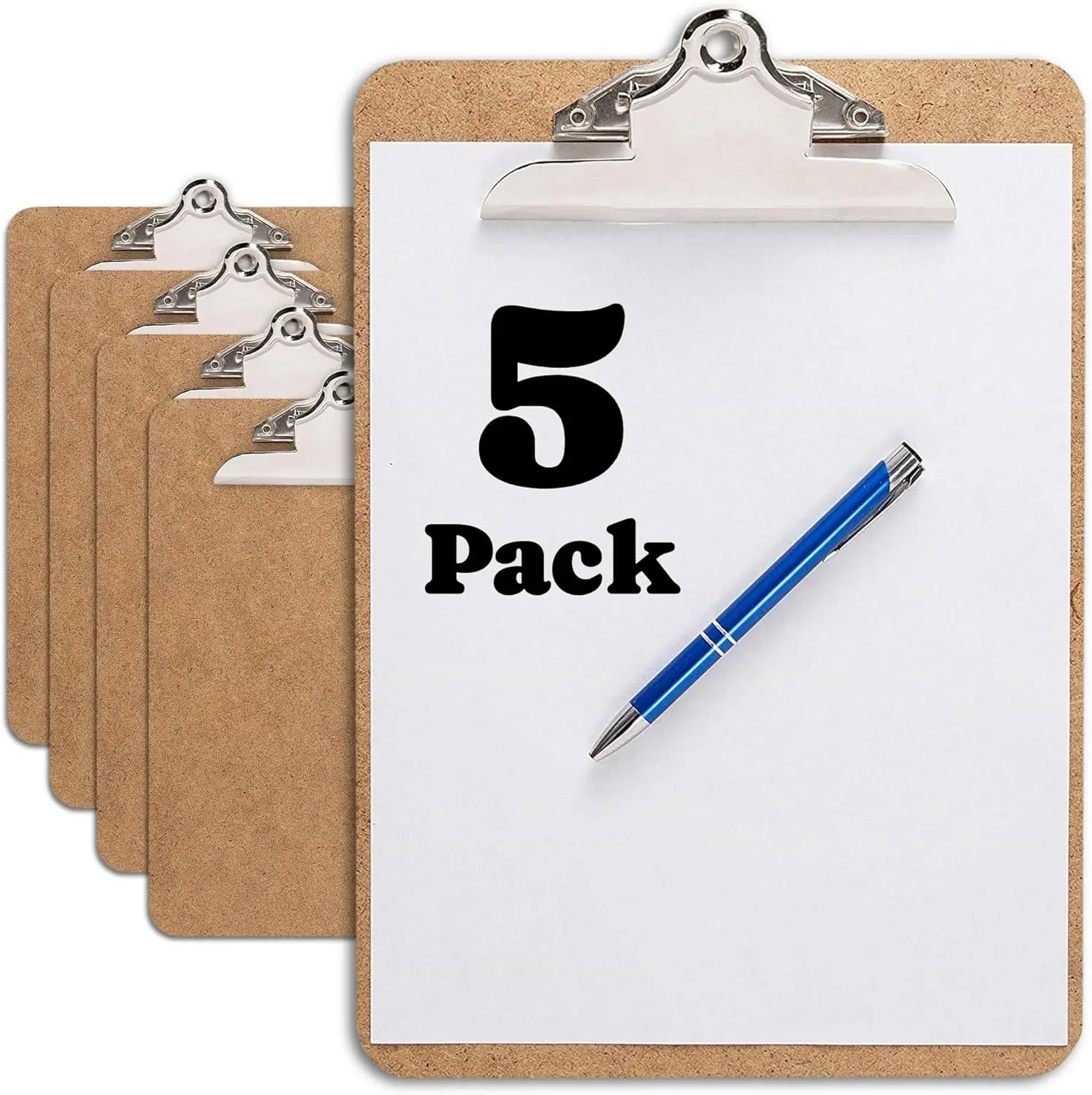 

5Pcs Letter Size Clipboard with Butterfly Clip - 9'' x 12.5'' for Classroom ,Office, College, Teacher & Back to School Supplies
