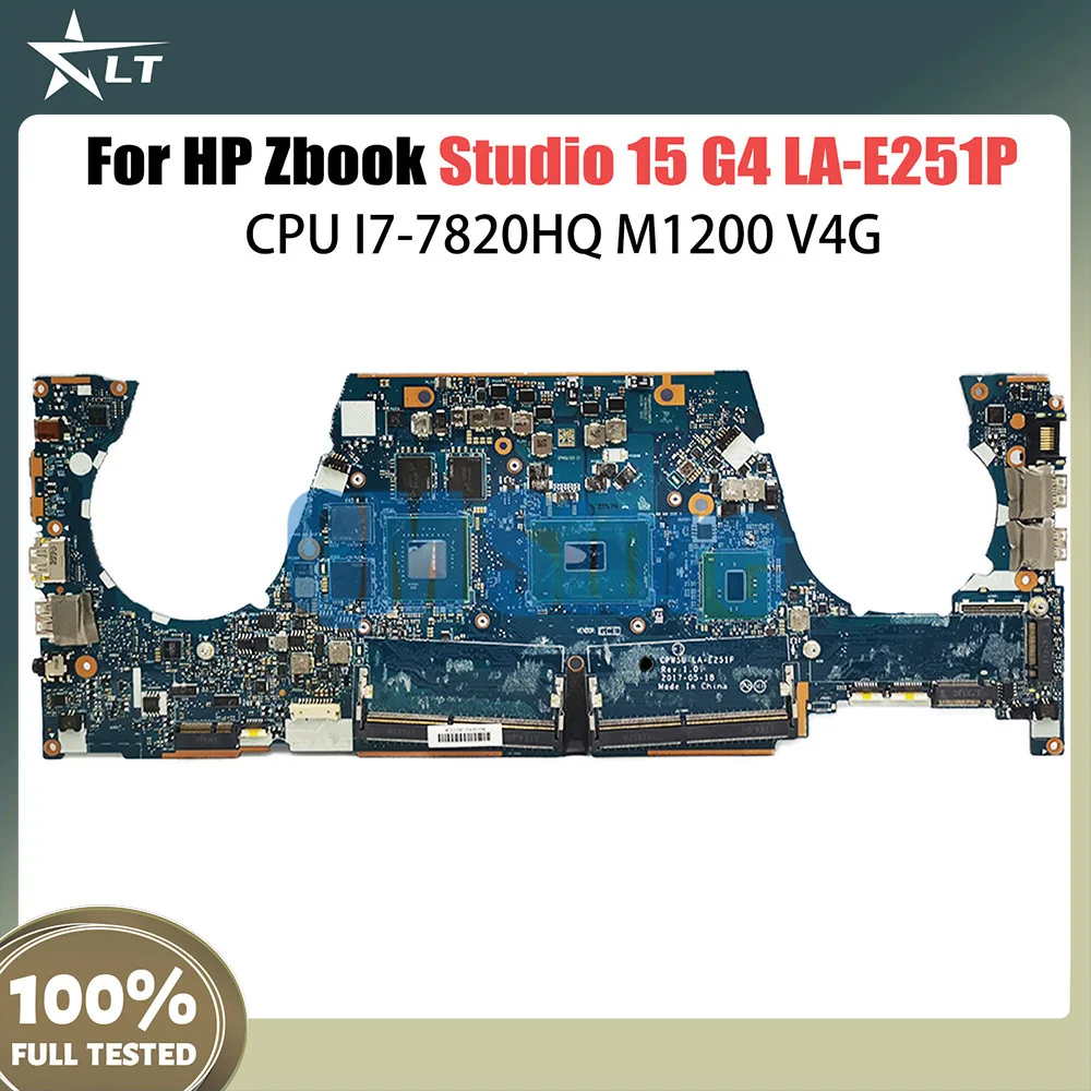 CPW5U LA-E251P Mainboard For HP Zbook Studio 15 G4 Laptop Motherboard With I7-7820HQ CPU Quadro M1200