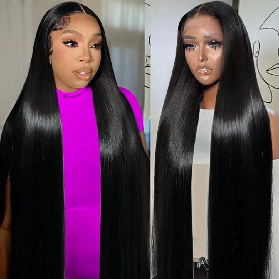 

13x6 Hd Lace Frontal Wig Human Hair 13x4 Hd Lace Front Wig Brazilian 30 Inch Preplucked Bone Straight Human Hair Wigs for Women