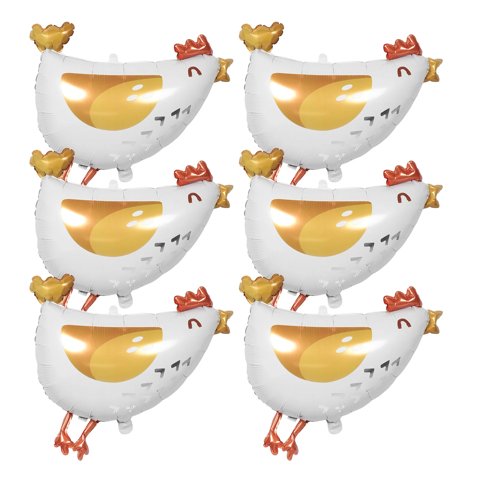 

6pcs Chicken Foil Balloon Decor Kids Birthday Baby Shower Farm Theme Balloon Decoration Supplies Balloons Easy Inflation Indoor