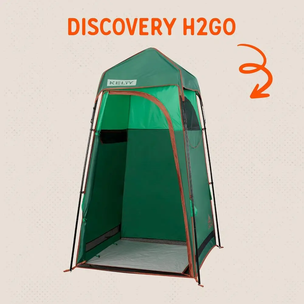 Portable Outdoor Privacy Shelter with Shower and Changing Area, Easy Setup, Steel Pole Included