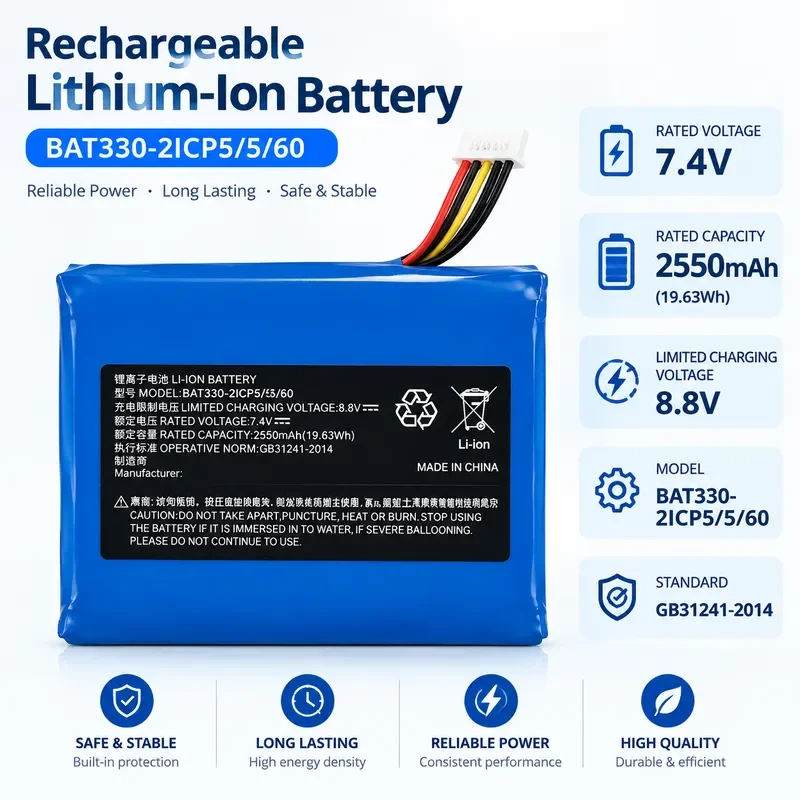 for MS-22S1 All-in-One Rechargeable Lithium-Ion Battery 7.7V 2550mAh BAT330-2ICP55360 Replacement Power Supply