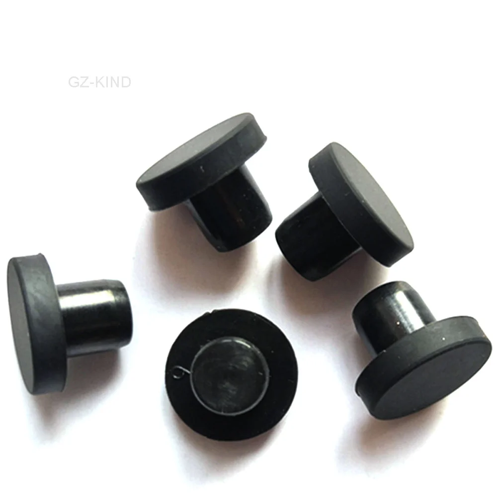 

5/10/20 pcs Blak round silicone rubber cap insert gasket cap 2.6mm-14mm