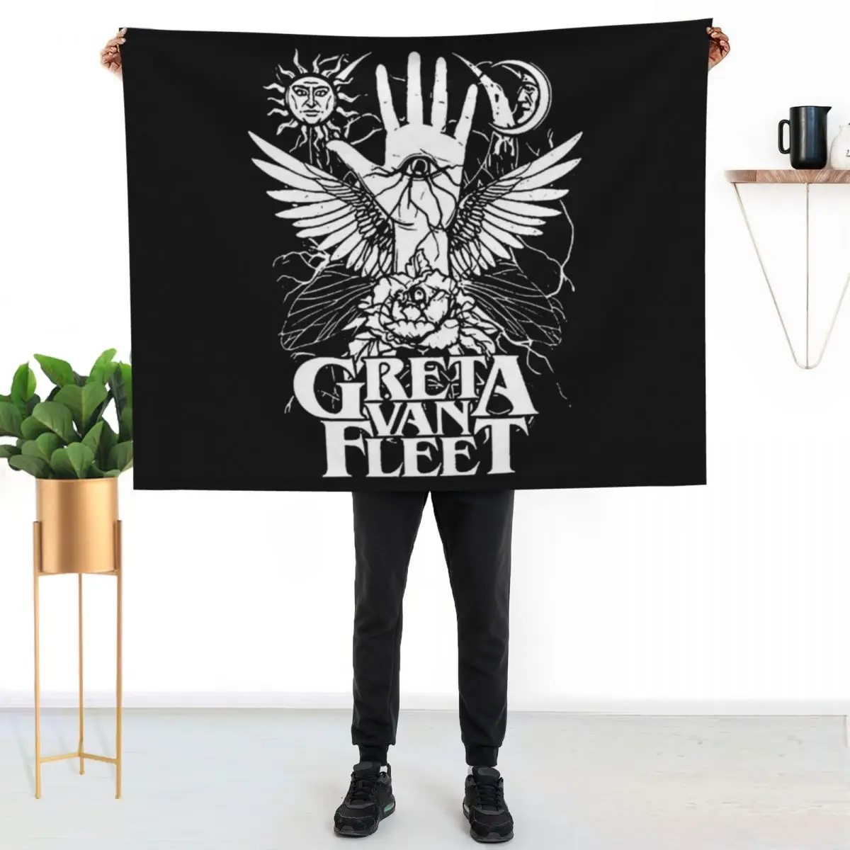 Greeta van fleet6 Greta Van Fleet Retro Musical Greta Van Fleet Rock Band Boho Throw Blanket Softest Large Blankets