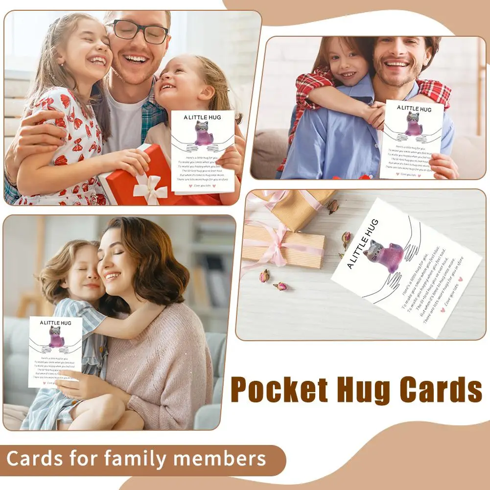 

1pcs Inspirational Pocket Hug Card With Fun Emotional Support Cat - Perfect For Anyone In Need Of Encouragement N EWW Y6G5