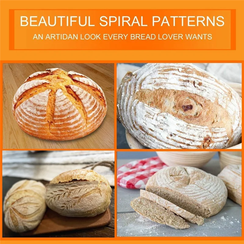 Bread Proofing Basket Set Of 2, Proofing Baskets 10 Inch Oval Sourdough Bread Baking Supplies