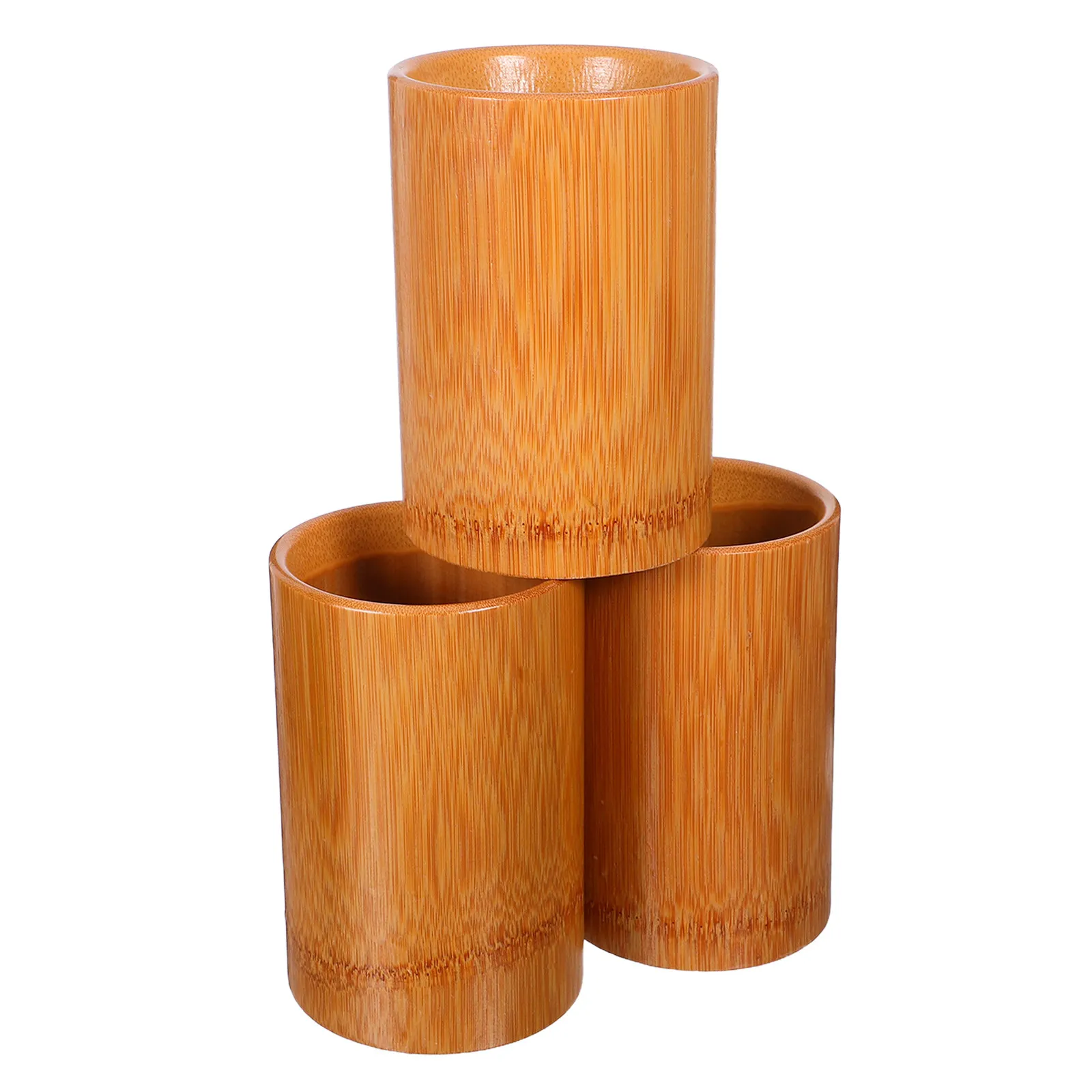 

Бамбуковая подставка для карандашей, ручек, палочек для еды и столовых приборов. Элегантный органайзер для рабочего стола, кухонной столешницы, ресторана, декора, канцелярских принадлежностей.