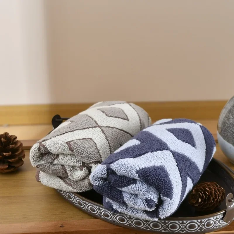 Japanese-style Unprinted Cotton Towel Liangpin Plaid Pure Cotton Thickened Face Towel Terry Soft Bathroom Simple Face Towel
