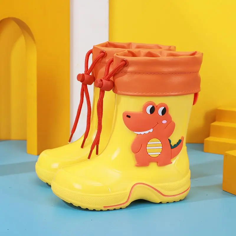 Premium All Season Kids Rain Boots Cute Cartoon Design Girls Non Slip Warm Waterproof School Baby Bestseller