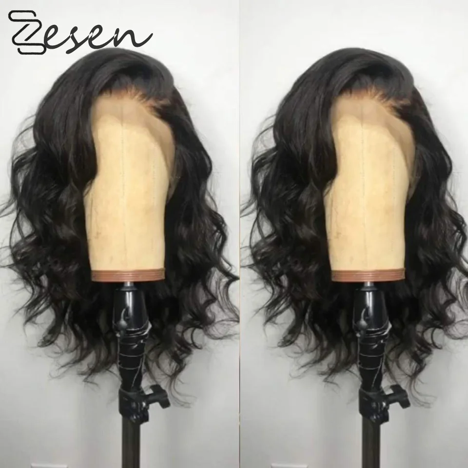 

Zesen Lace Front Black Wigs 13x4 Synthetic Wave personality Synthetic Wig for Women Pre Plucked with Natural Hairline