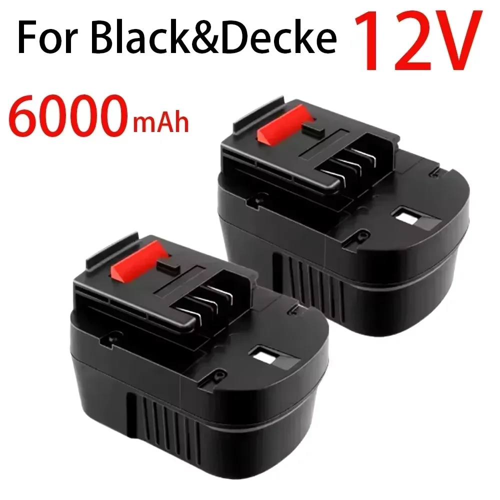 

Power Tools 6000mAh 12V Ni-MH Replacement Battery For Black&Decker A1712 A12 A12-XJ A12EX B-8315 BD1204L FS120B HPB12