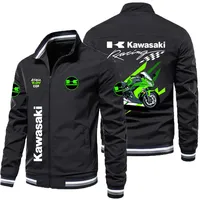 2025 New Men's Y2K Kawasaki Logo Motorcycle Zipper Jacket Sportswear Racing Coat Road Cycling Windbreaker Tops
