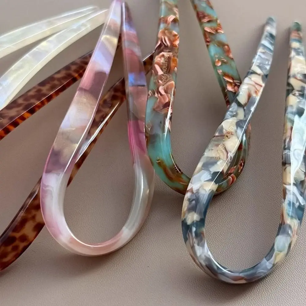 Hairstyle Tool Hair Accessories Hair Fork Headbands U-Shaped Hair Sticks Geometric Design Headwear Hairpin for Women/Girls