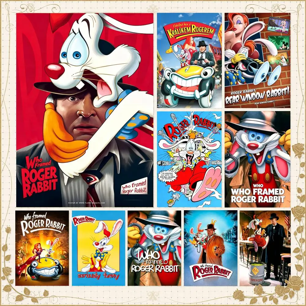 Film-Zany Animated Mystery Who Framed Roger Rabbit Poster Wall Art Bedroom Living Room Dorm Bar Cafe Gym Studio Home Decor Gifts