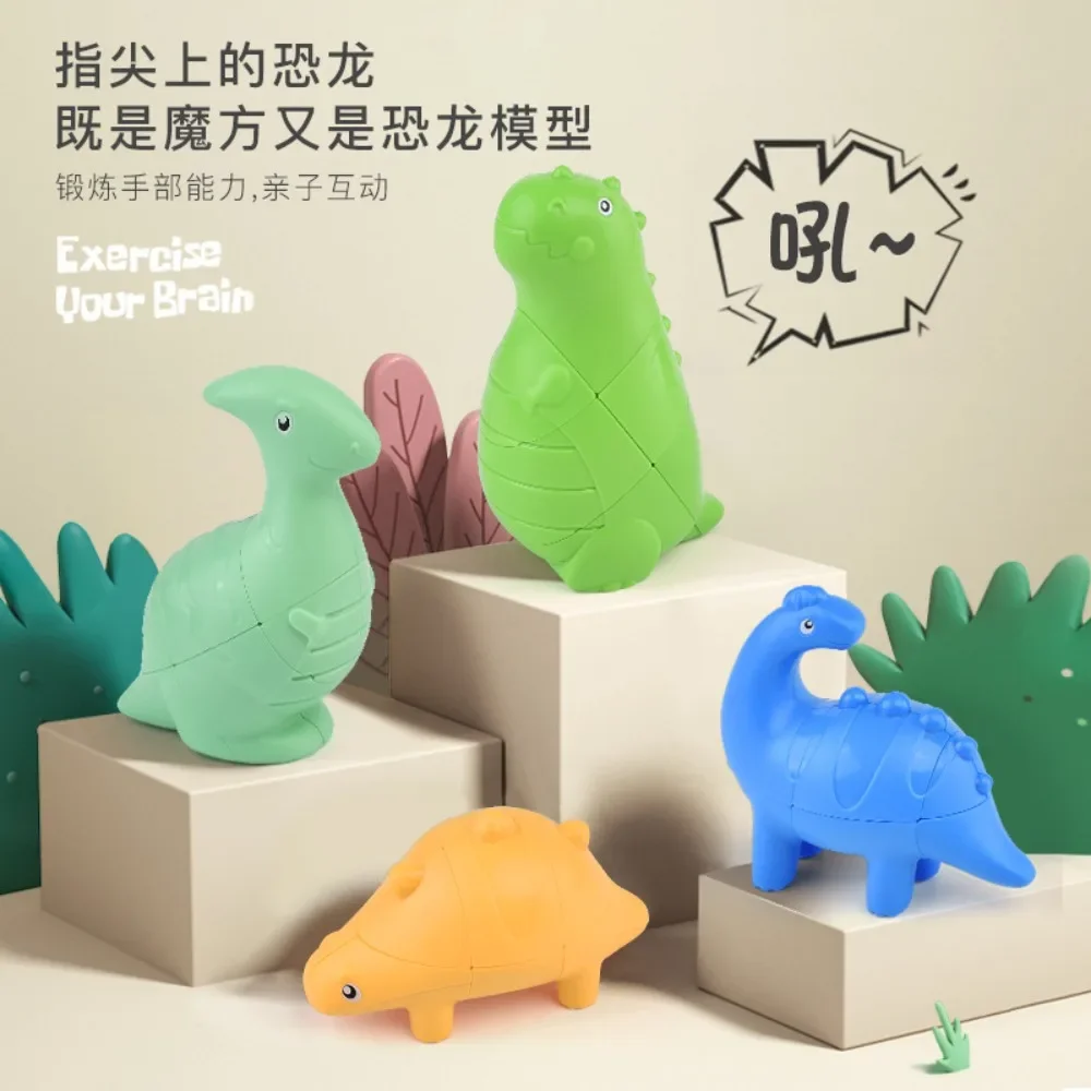 Cubo de Velocidade de Dinossauro Mágico, Criativo T-Rex Cubo Animal, Brinquedos Educativos de Aprendizagem Profissional para Crianças, 2x2x3