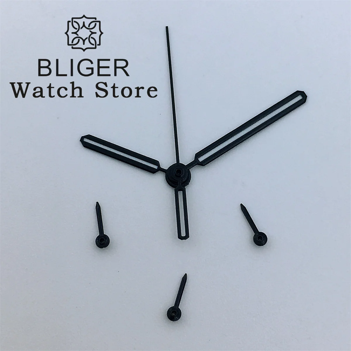 Jam tangan BLIGER Tangan Perak Hitam emas mawar tangan hijau bercahaya cocok untuk VK63 jam tangan kuarsa Gerakan 6 bagian/set