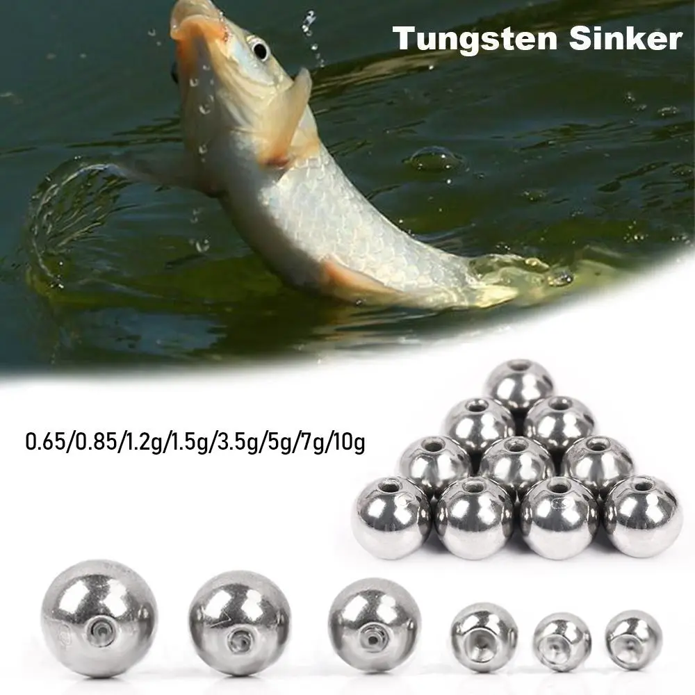 0.65g-10g Fishing Tungsten fall Shot Weights Tear Drop Hook Connector Additional Weight Quick Release Casting Ball Sinker