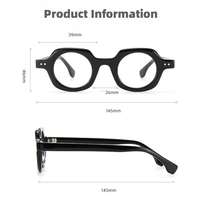 Plate Eyeglass Frame Retro Multilateral Men's And Women's Eyeglass Frame Small Face Optical Prescription Frame RD29007