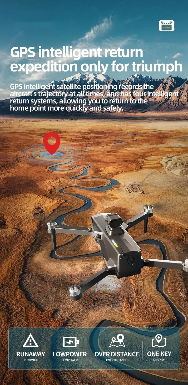 KAI TWO GPS RC Drone 7.4V 2200Mah Battery/Propeller KAI TWO PRO Drone Battery KAI TWO MAX Drone Battery Blades RC Dron Parts