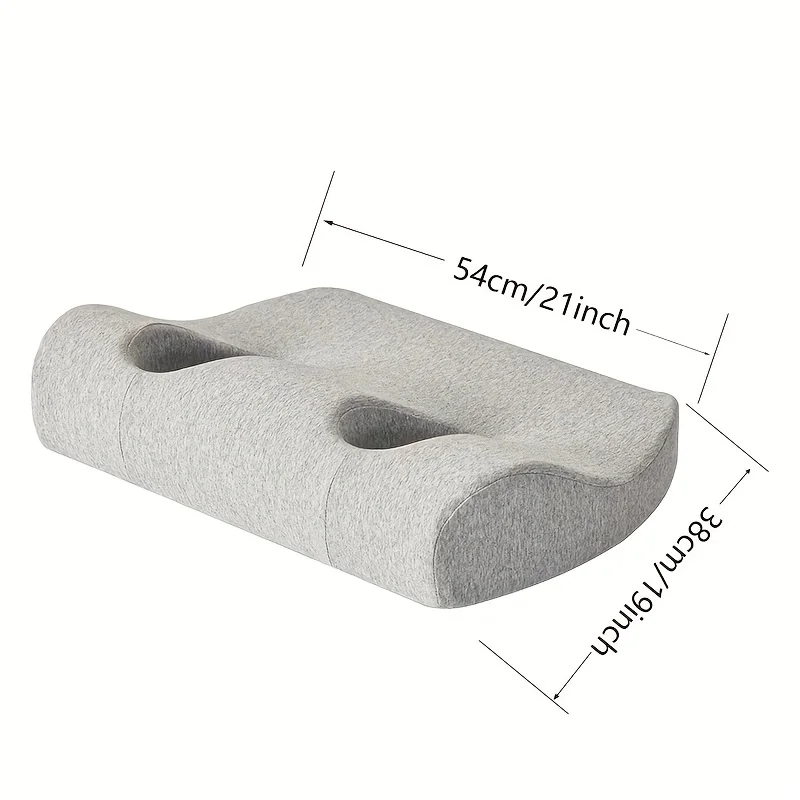 Neck Pillow with Double Ear Hole Comfortable Side Sleeping Pillow Single Person Ear Protection Memory Neck Protection PillowCore