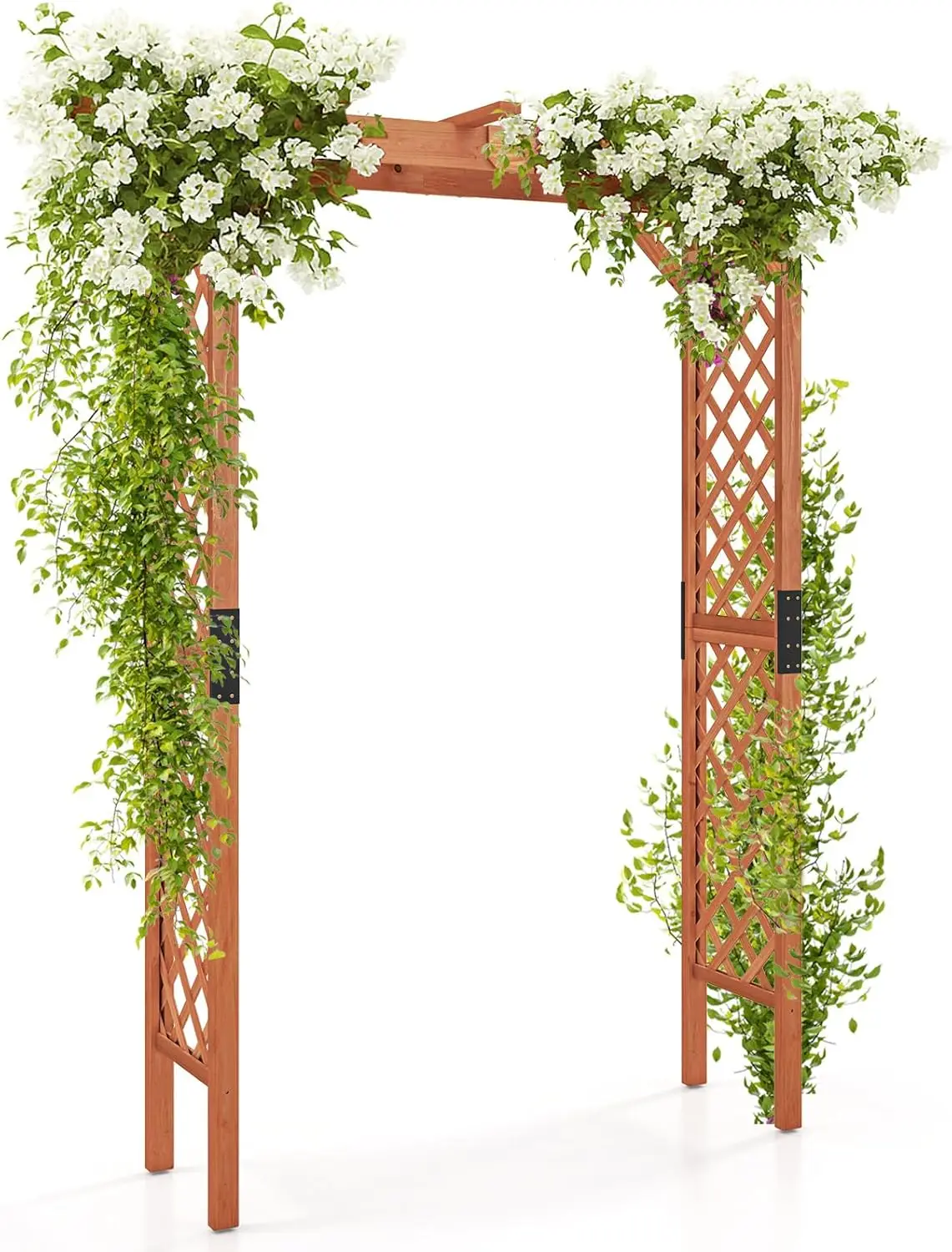 

7FT Wood Garden Arbor Trellis, Wedding Arch for Outdoor Patio Birthday Bridal Party Prom Decoration, Garden Trellis Pergola Arbo