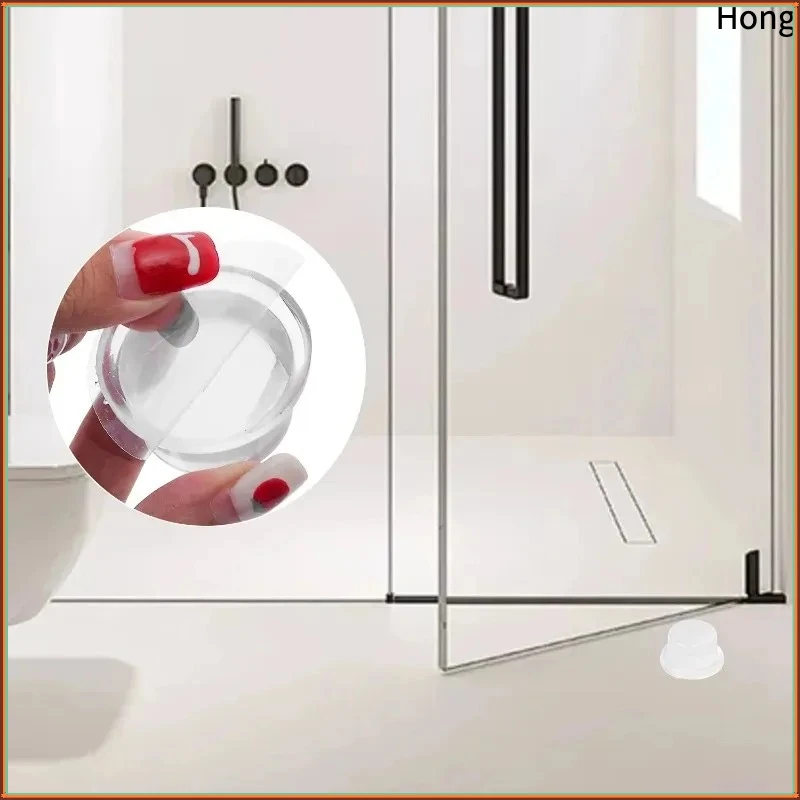1/12PCS Clear Door Stops Silicone Self Adhesive Door Handle Bumper Non-slip Shock Wall Protector Muffler Furniture Protector Pad