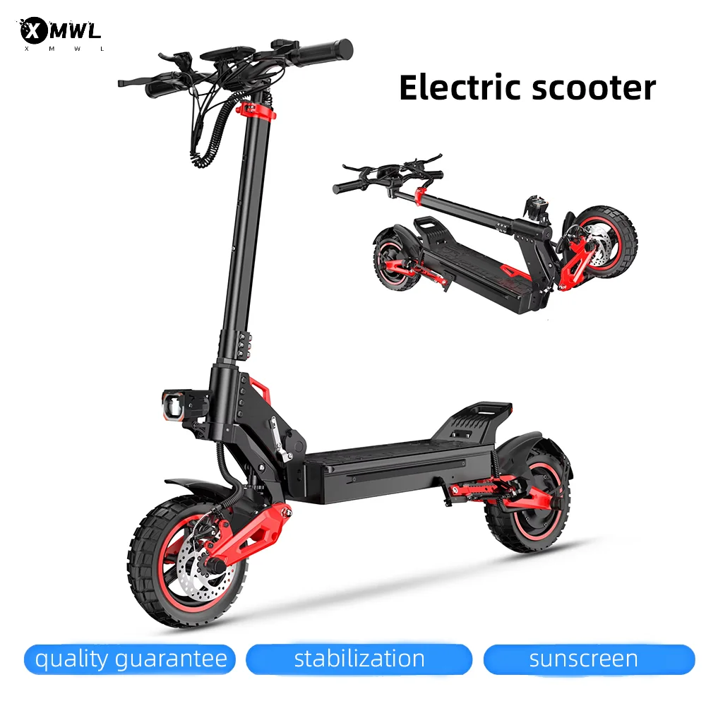 

Electric Scooter with 1600W Motor 31MPH 48V18AH 11 - inch Off - road Inflatable Tires Dual Disc Brakes Foldable Electric Scooter