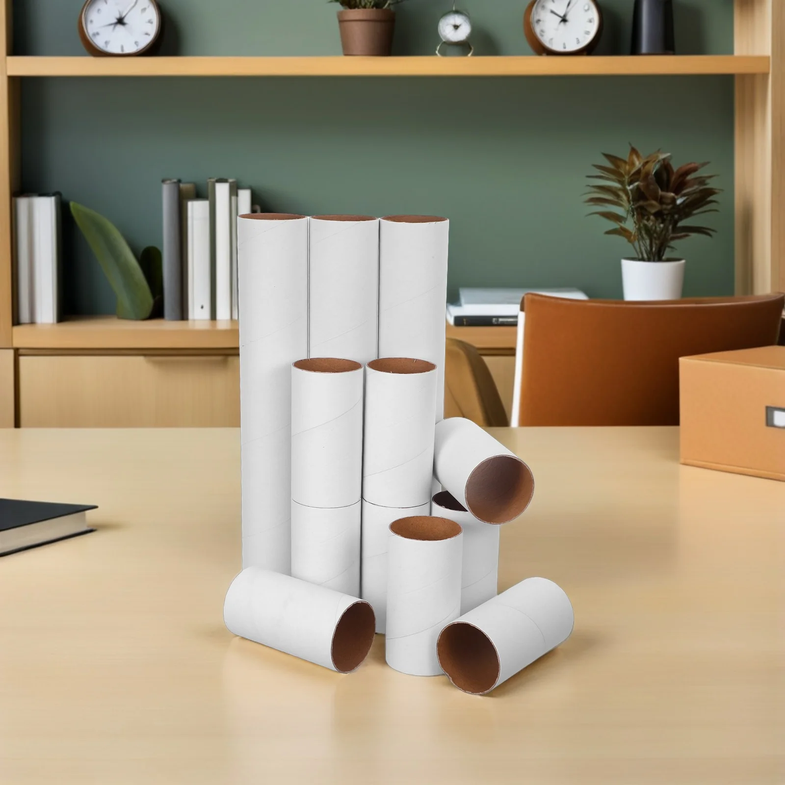 

D Paper Tube Cardboard Cylinder Kraft Paperboard Tubes White Decorative Craft Child