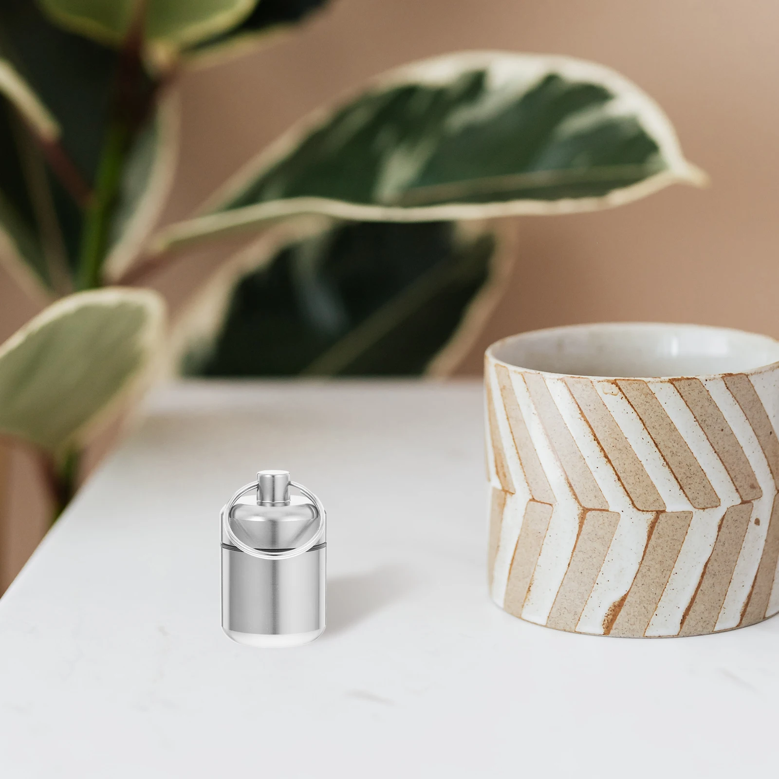 

Portable Earplug Organizer Box Waterproof Metal Keychain Storage Container Aluminum Alloy Carrying Case Portable Earplug Case