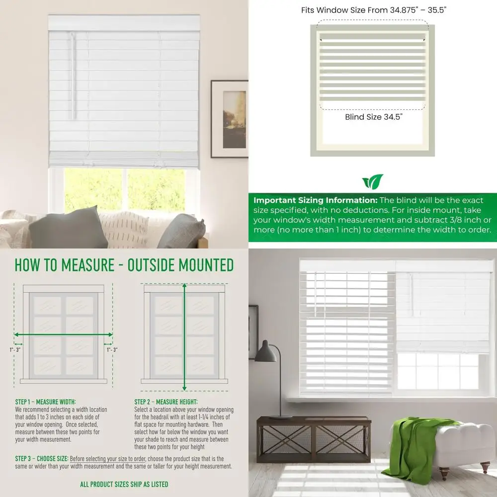 

Беспроводные жалюзи из искусственного дерева с 2 ламелями и классическим карнизом, 34,5 ш x 60 в дюймов, затемняющие, для окон внутри помещений