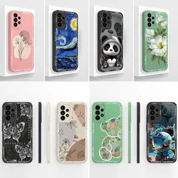 Fun Case For Samsung A73 Aesthetic Soft Liquid Silicone Funda For Samsung Galaxy A73 5G Phone Back Cover With Camera Protection