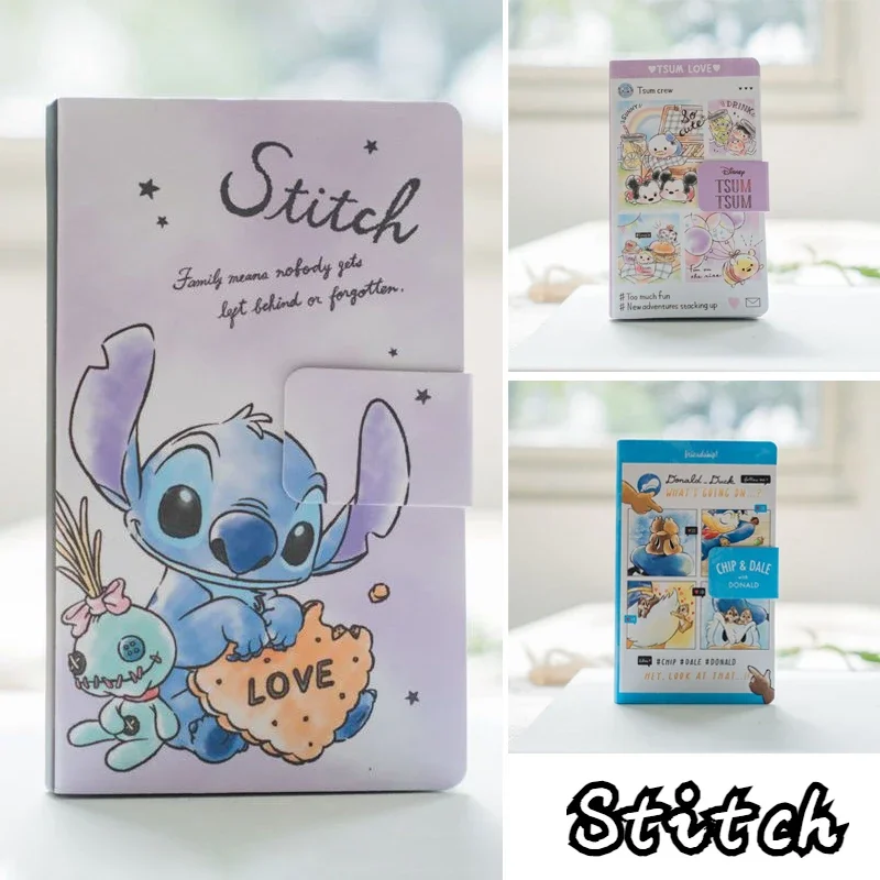 Disney Stitch Cartoon mini notebook Portable Travelers Journals carry around carry Notepad Planner memorandum School Supplies