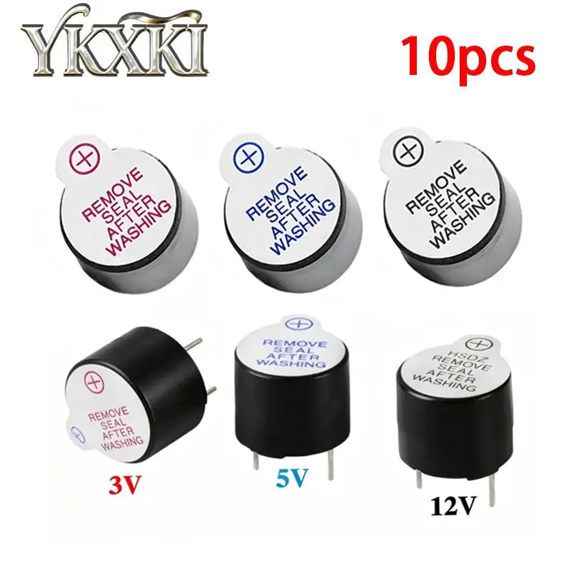 10pcs/lot TMB12A03 TMB12A05 TMB12A12 Active buzzer 3V/5V/12V Active Buzzer Magnetic Long Continous Beep Tone 12095 12*9.5mm