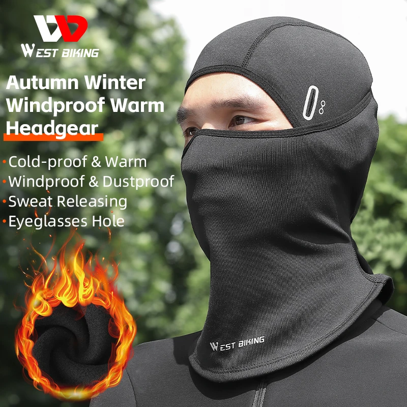 

Зимняя велосипедная маска WEST BIKING, зимняя теплая полнолицевая маска для велосипеда, мотоцикла, ветрозащитный спортивный головной убор, оборудование