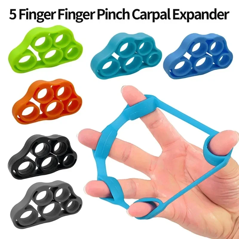 Hand Gripper Silicone Finger Expander Exercise Hand Grip Wrist Strength Trainer Finger Exerciser Resistance Bands Fitness