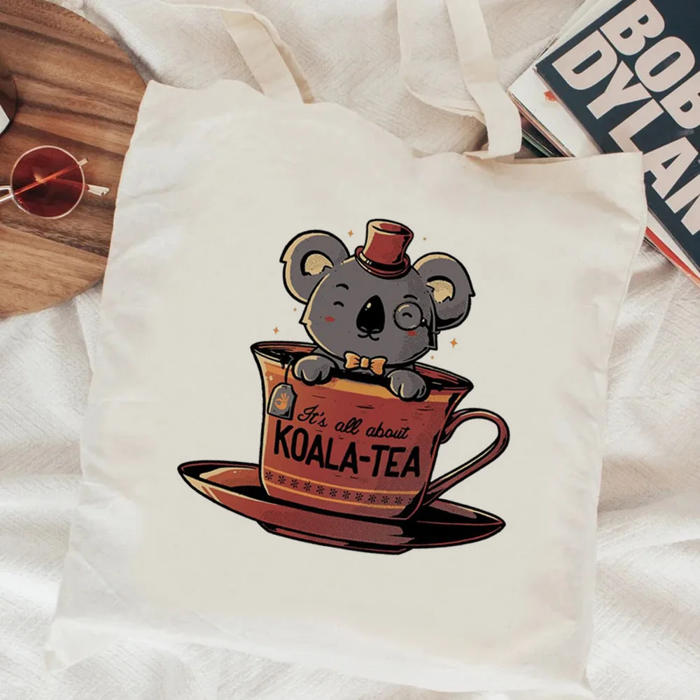 

Сумка для покупок Koala, Холщовая Сумка для покупок, сумка из джута, многоразовая складная сумка для покупок