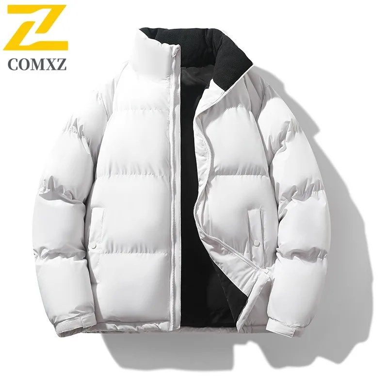 

COMXZ городская модная мужская стеганая куртка с воротником-стойкой, уличная велосипедная ветрозащитная теплая парка, легкая зимняя одежда в уличном стиле