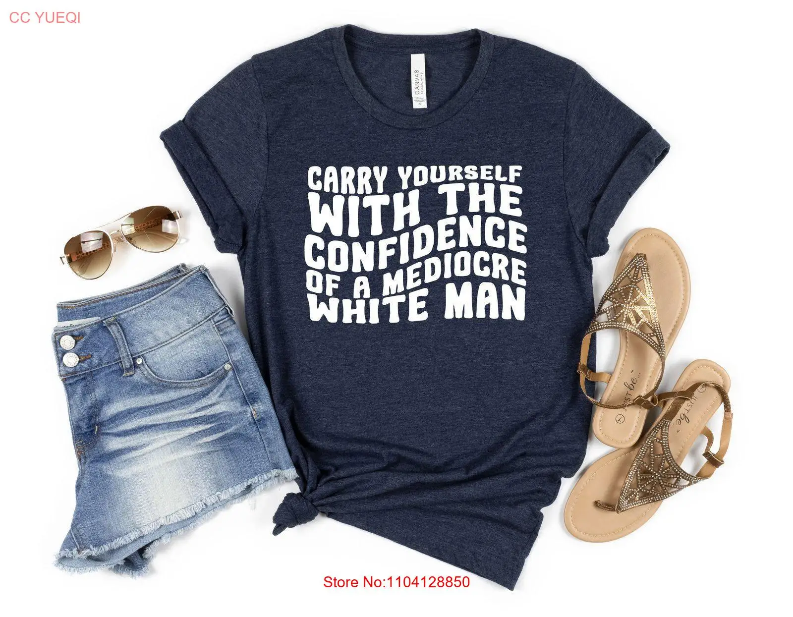 Feminism Feminist T Shirt Carry Yourself With The Confidence Of A Mediocre White Man Women Rights Toxic Masculinity