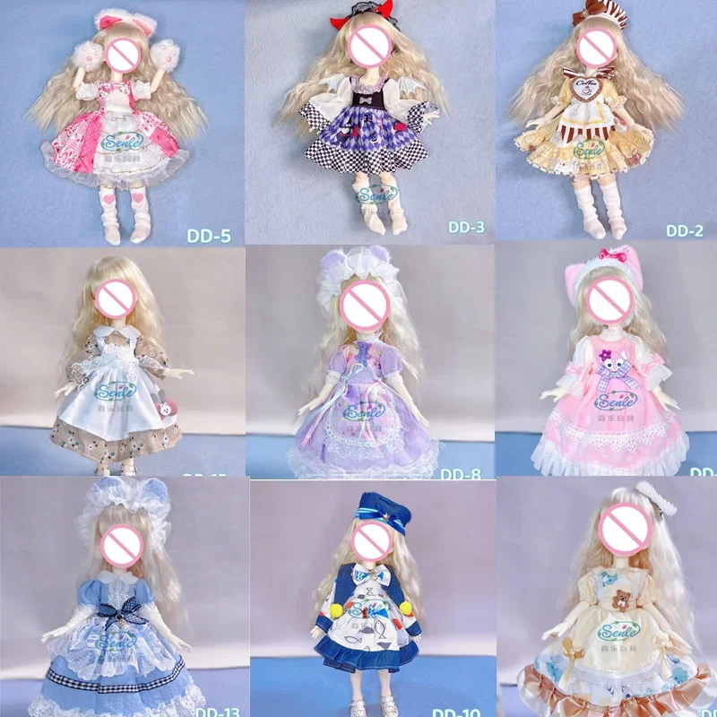 1/6 Bjd Doll Dress Up Clothes Set 30cm Plaything Habiliment Lolita Skirt Uniform Outfit Gift DIY Toys Accessories