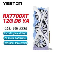 Yeston RX7700XT 12G D6/RX7800XT 16G D6 Graphics Card Gaming GDDR6 NVIDIA 5NM 12G 192Bit 8+8Pin Video Card placa de video