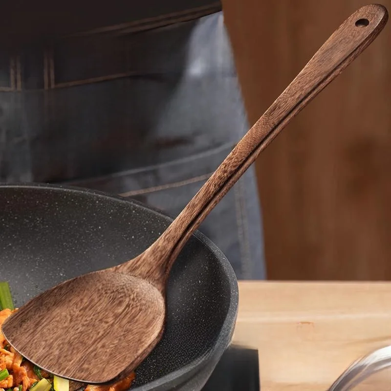 

Термостойкая деревянная лопатка Chien Wing для кухни, не требующая покраски, для домашнего использования, из пищевого дерева, для приготовления пищи