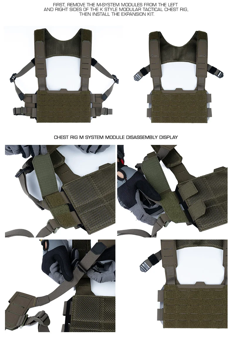 Modulares Brustgurt-Erweiterungskit – MOLLE Schnellverschluss-Gurtsystem für Training, Wandern, Jagd und Outdoor-Aktivitäten – Detail 6
