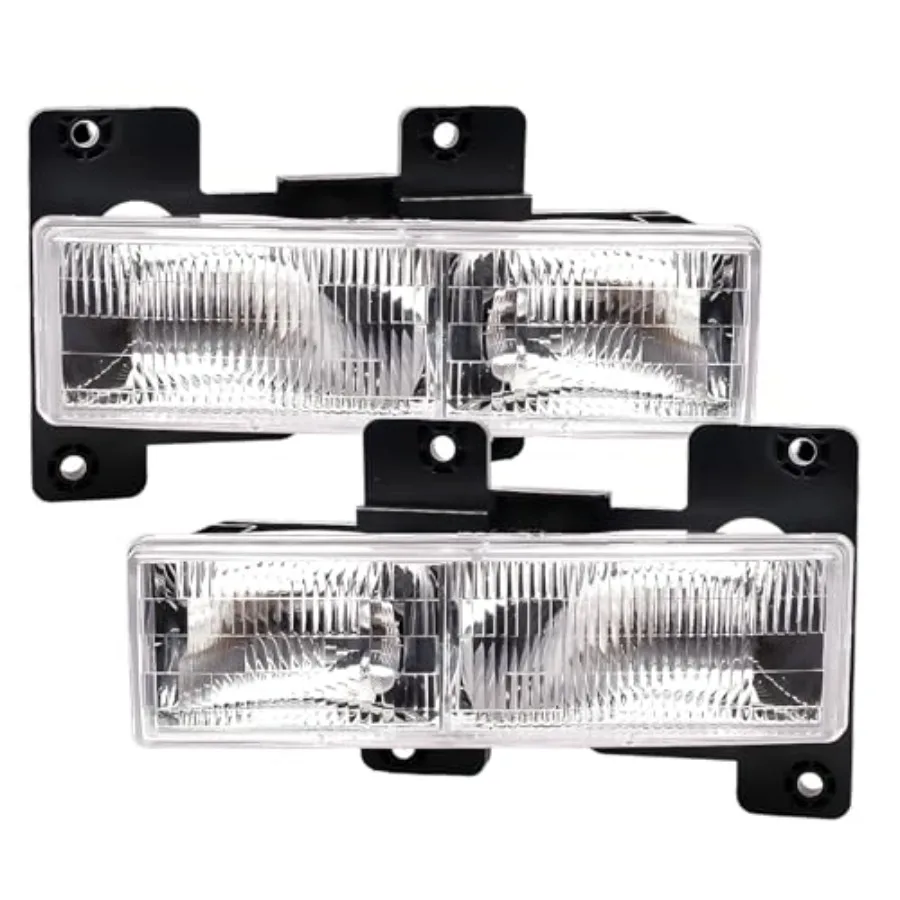 

Комплект из 2 фар для Chevrolet Silverado GMC 1500 2500 3500 (1988-2002), Suburban (1992-1999), Blazer (1995-2000), Tahoe (1995-2000), черные, H-серия